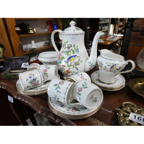 165 - A stunning Aynlsey  'Pembroke' bone china coffee set including coffee pot, milk jug and sugar bowl