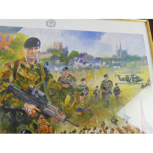 175 - A limited edition Royal Irish Soldiers Presentation print, measuring 24