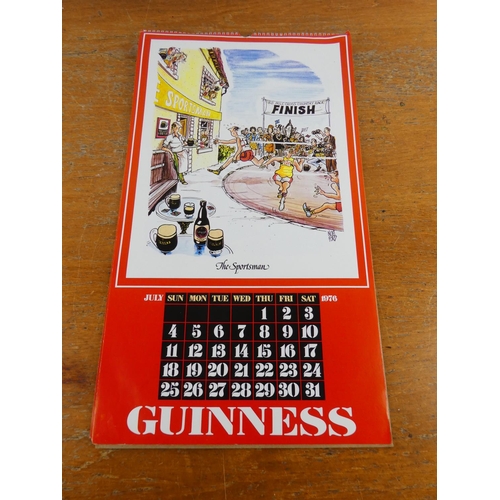 189 - A vintage Guinness calendar, dated 1976.