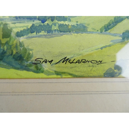 193 - An early framed watercolour 'Fairhead, Ballycastle'  signed Sam McLarnon, measuring 19