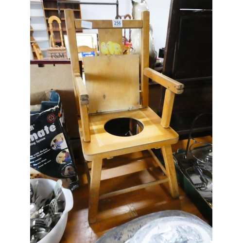 256 - A vintage child's chair, measuring 28