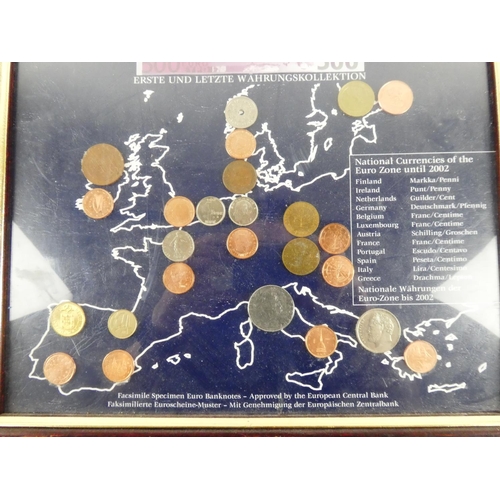 265 - A framed 'First & Last Currency Collection', measuring 13