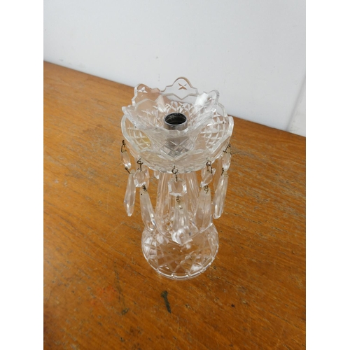 269 - A stunning Waterford crystal candle holder with crystal droplets.