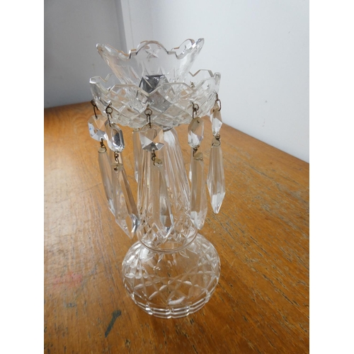 269 - A stunning Waterford crystal candle holder with crystal droplets.