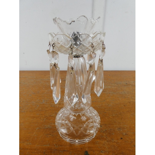 269 - A stunning Waterford crystal candle holder with crystal droplets.