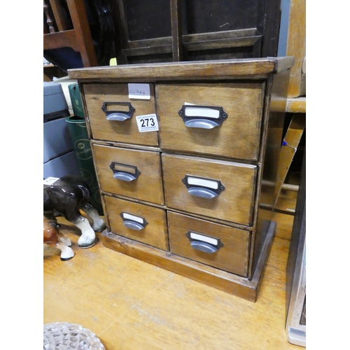 273 - A small six drawer chest, measuring 13