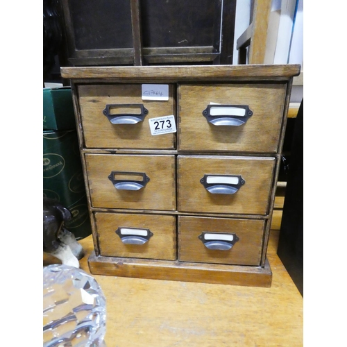 273 - A small six drawer chest, measuring 13