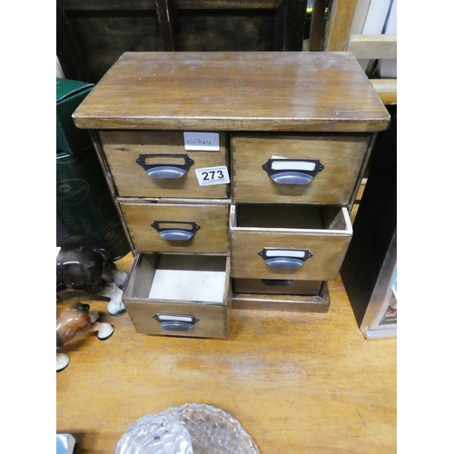 273 - A small six drawer chest, measuring 13