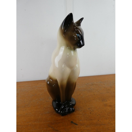 274 - A large ceramic cat, measuring 15