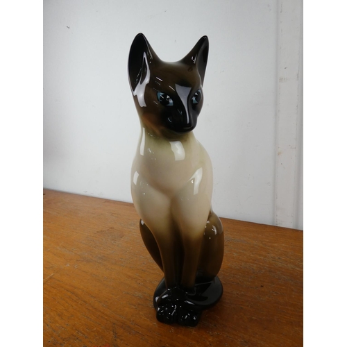 274 - A large ceramic cat, measuring 15