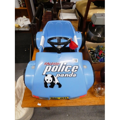 282 - A vintage Raleigh 'Police Panda' pedal car.