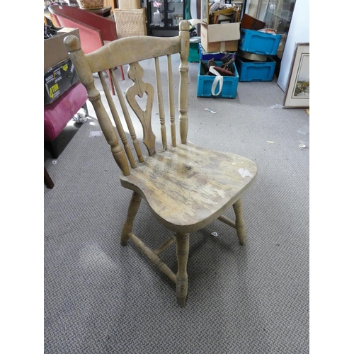 284 - A pine kitchen chair for upcycling.