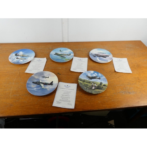 30 - A collection of five Coalport 'Reach for the Sky' collectors plates (4 with certificates).