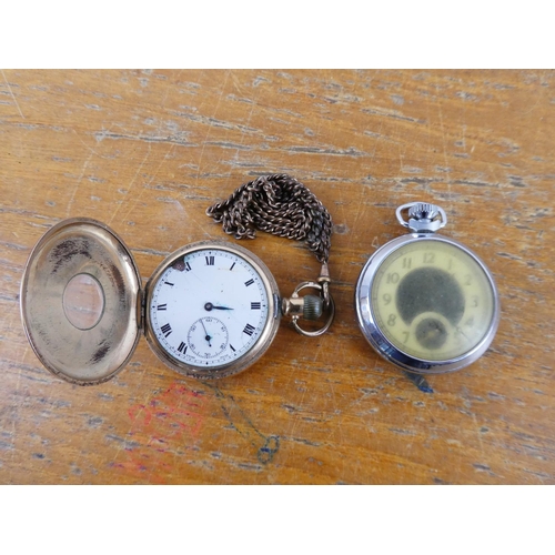 334 - A antique pocket watch and chain and more.