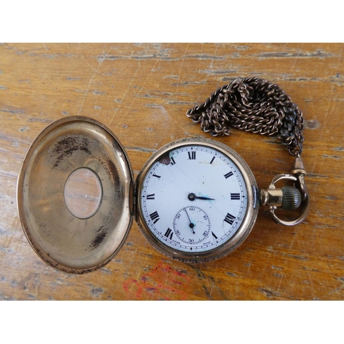 334 - A antique pocket watch and chain and more.