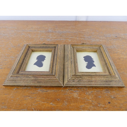 355 - A stunning pair of framed silhouettes