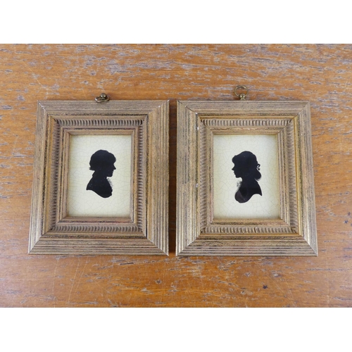 355 - A stunning pair of framed silhouettes