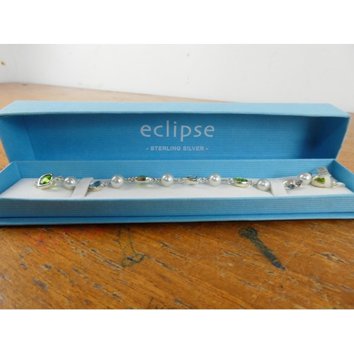 361 - An Eclipse sterling silver bracelet.