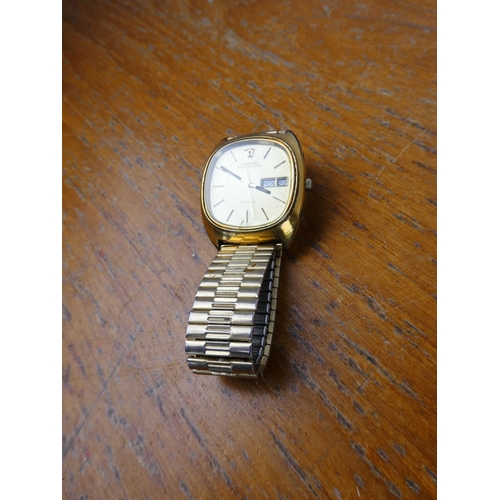 379 - An Omega mega quartz wrist watch for parts.