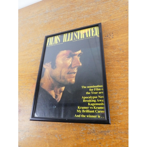 54 - A framed Films Illustrated 'Clint Eastwood' magazine cover.