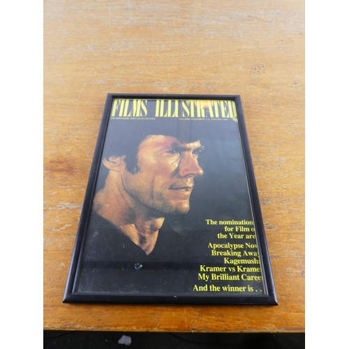 54 - A framed Films Illustrated 'Clint Eastwood' magazine cover.