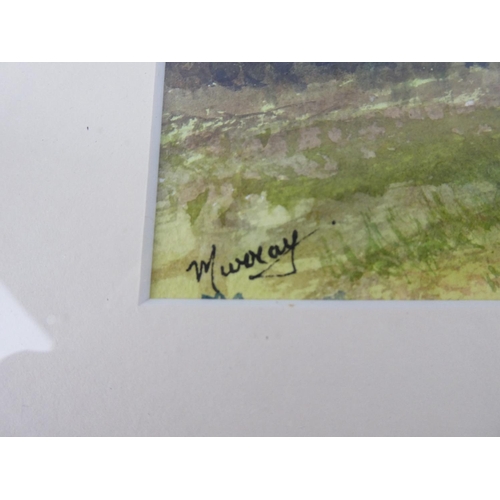 87 - A framed watercolour 'Slemish Mountain' signed Murray.