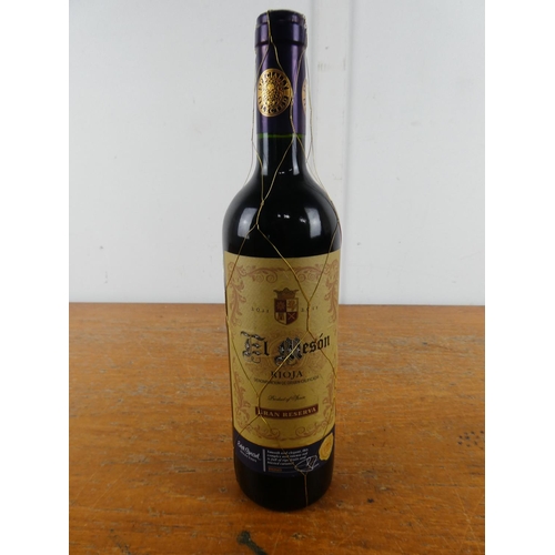 90 - A bottle of 75cl Rioja wine.