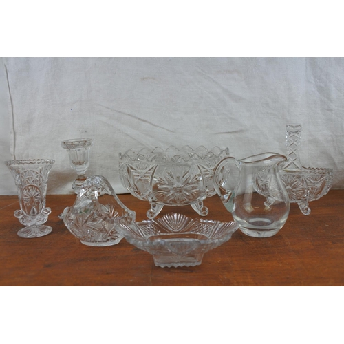 435 - A Galway crystal candleholder and more.