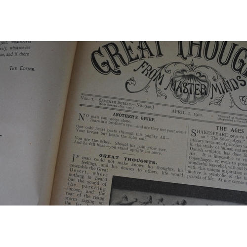 460 - A set of antique books - 'Great Thoughts from Master Minds - volumes 1,2,3, and 4'.