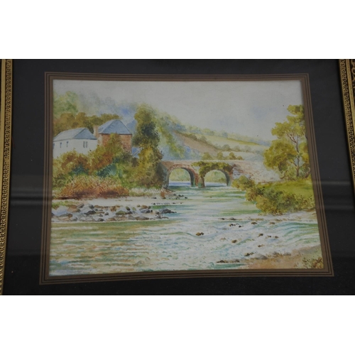 488 - A pair of gilt framed watercolours unsigned, each measuring 13