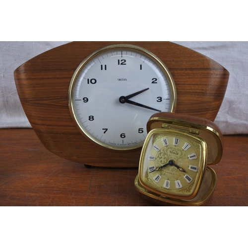 525 - A vintage Smiths mantle clock and two others.