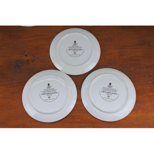 527 - Three Wedgwood 'Old English Gardens' collectors plates.