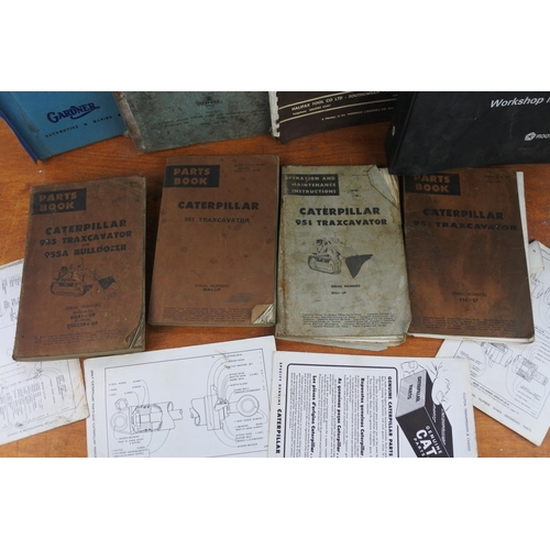 566 - A lot of vintage Caterpillar manuals and more.