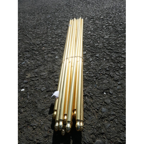 13 - A lot of 14 brass style stair rods.