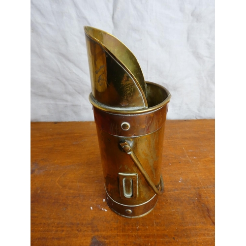 41 - A stunning copper and brass matchstick holder.
