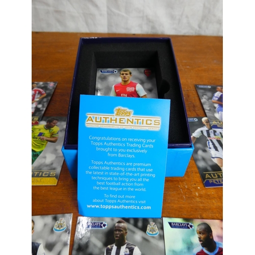 21 - A boxed set of exclusive Topps Authentics Trading Cards 2011-2012 for Barclays Premier League.