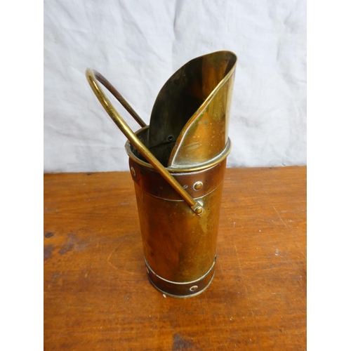 41 - A stunning copper and brass matchstick holder.