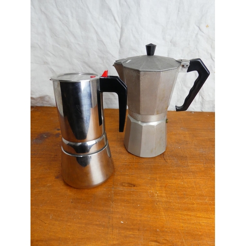 47 - A vintage Bialetti coffee pot and another.