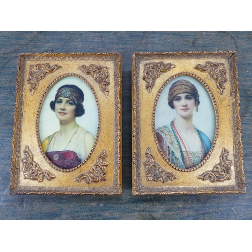 103 - A pair of vintage style pictures.