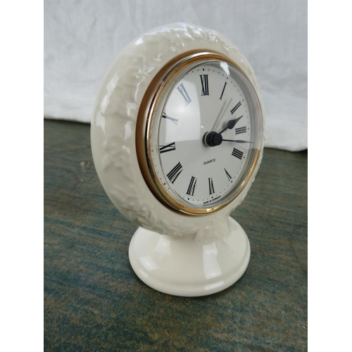 104 - A Hornsea pottery mantle clock.