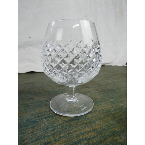 111 - Three Waterford crystal brandy glasses.