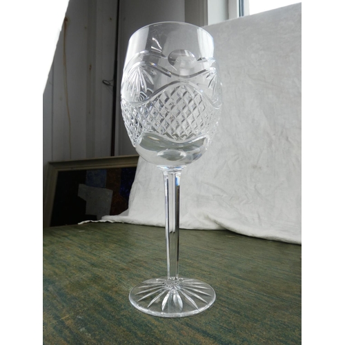 116 - A Waterford crystal wine glass (a/f) and another large wine glass.