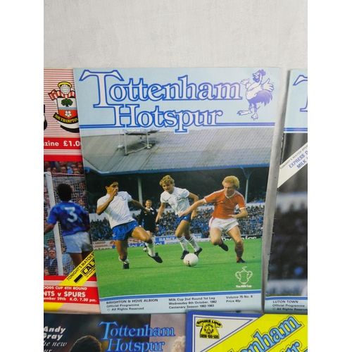 137 - A lot of Tottenham Hotspur home and away programmes.