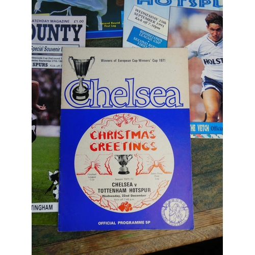 137 - A lot of Tottenham Hotspur home and away programmes.