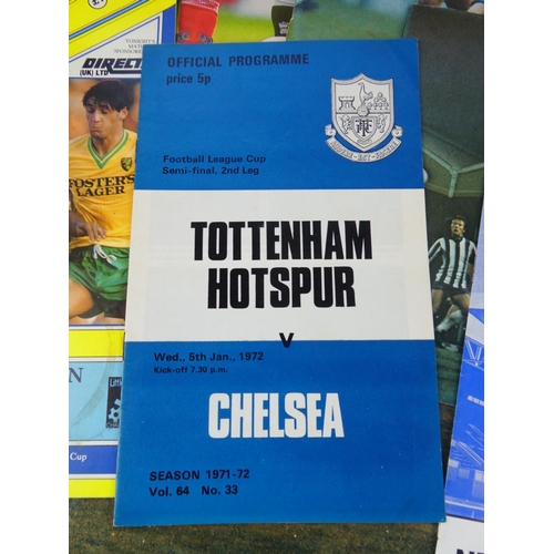 137 - A lot of Tottenham Hotspur home and away programmes.