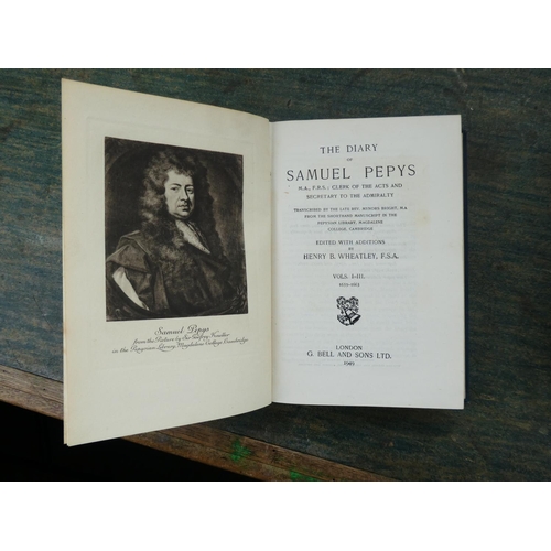 178 - A lot of three volumes 'Diary of Samuel Pepys'.