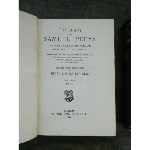 178 - A lot of three volumes 'Diary of Samuel Pepys'.