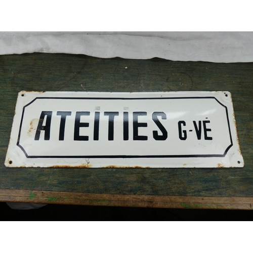 194 - A vintage enamel plaque.