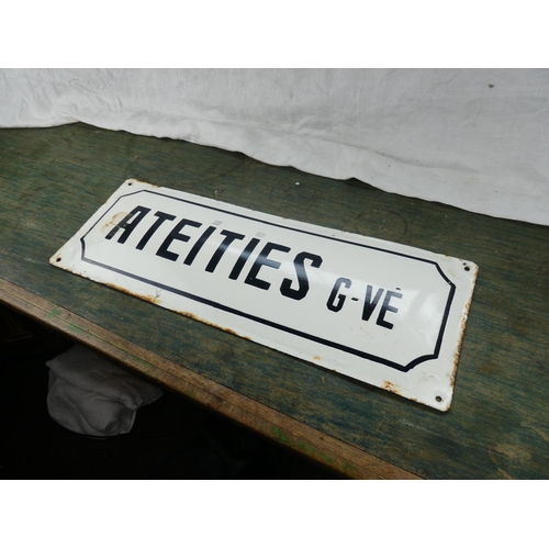 194 - A vintage enamel plaque.