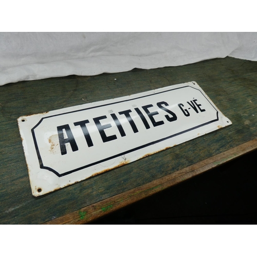 194 - A vintage enamel plaque.